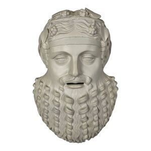 Vintage Handmade In Greece Dionysus Greek God Wall Mask Bacchus